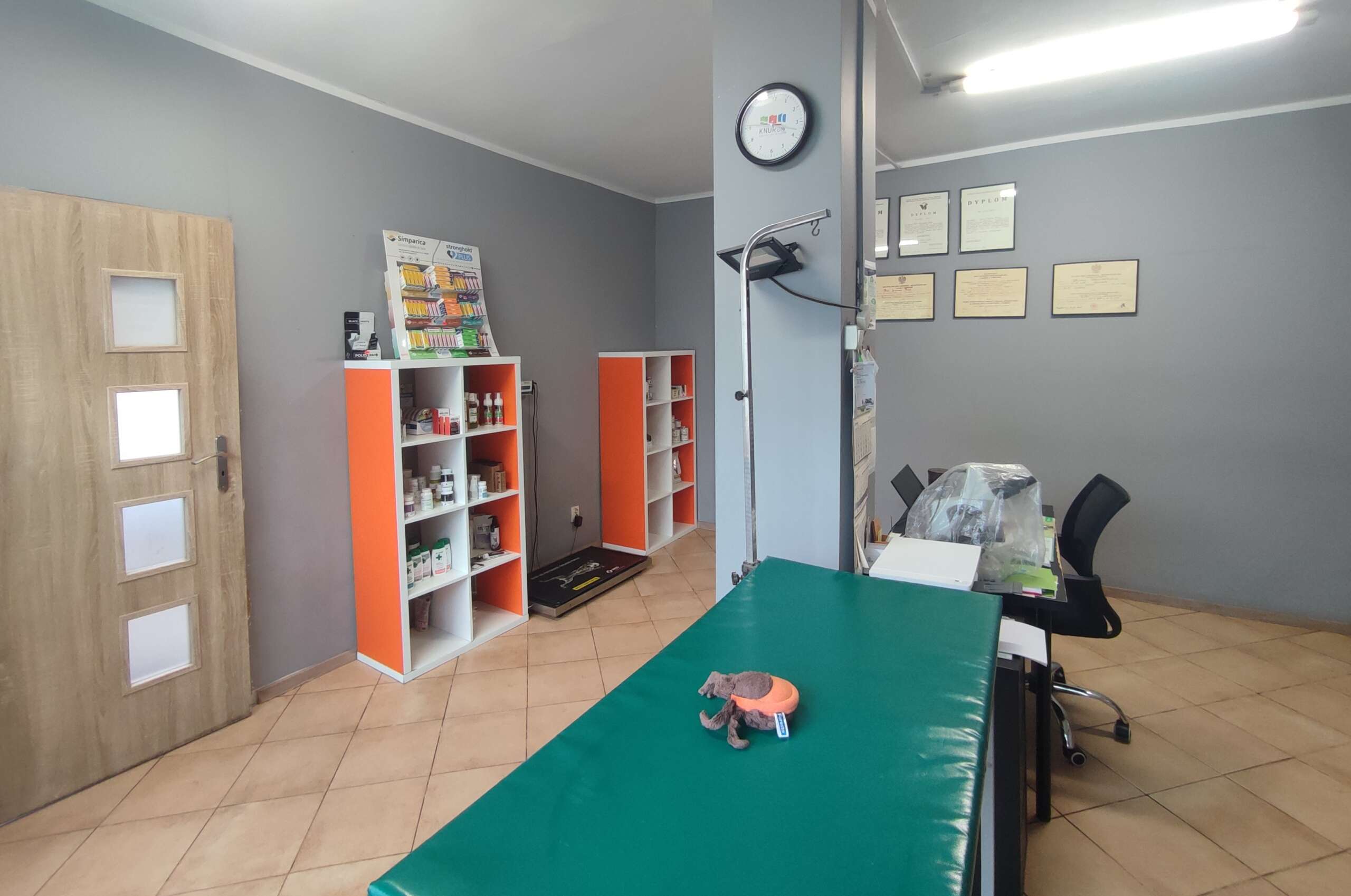 Wnętrze gabinetu weterynaryjnego Doktor Piotr przy ul. Jana Kwitka 2 w Knurowie
